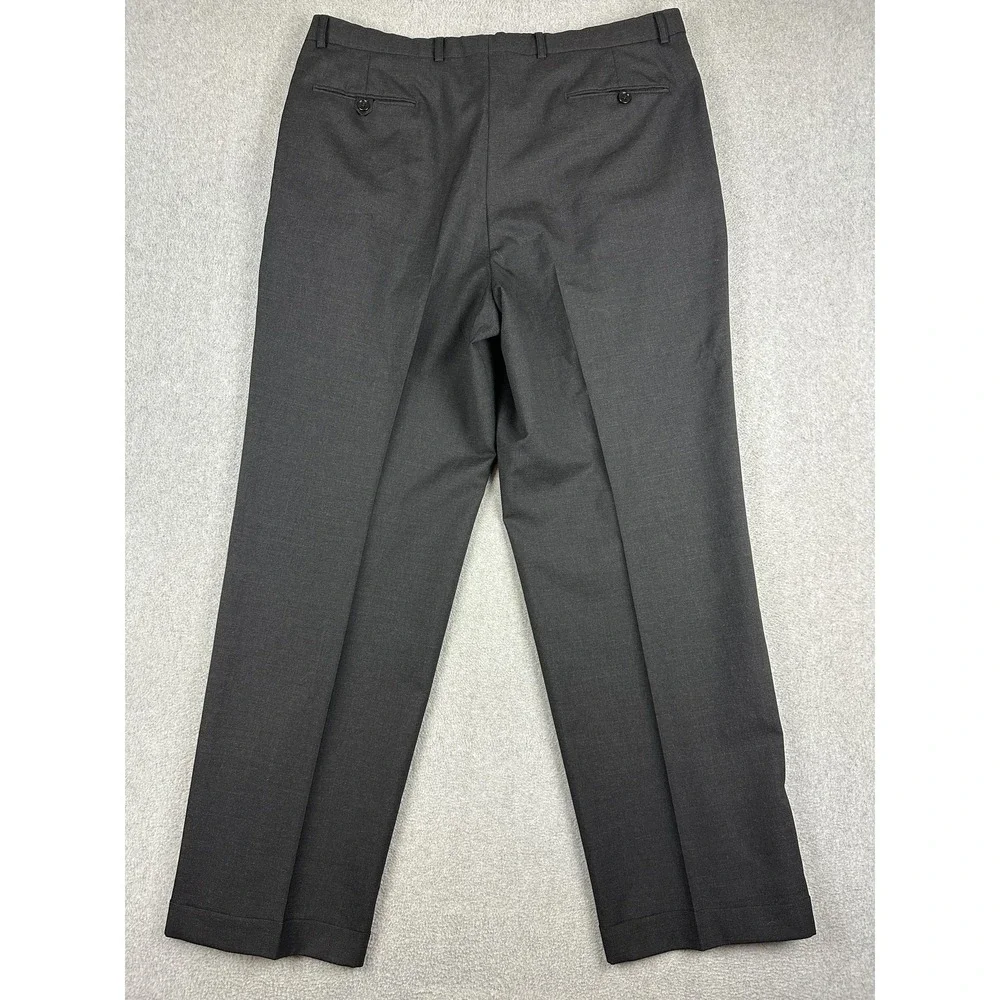 Tailors' Row Suit Mens 44R 36x31 Gray Wool 2 Piece Classic Fit Business Formal